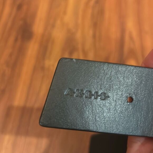 Akris black belt trapezoid stretch belt with leather s/m - Picture 4 of 8